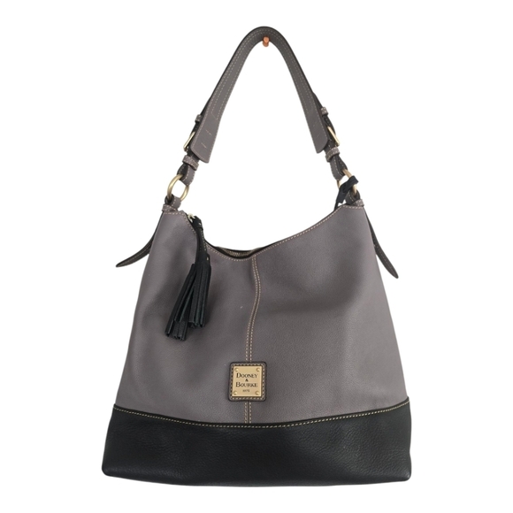 Dooney & Bourke Shoulder Handbag Women Sophie Florentine Leather Hobo Tassel - Picture 1 of 16